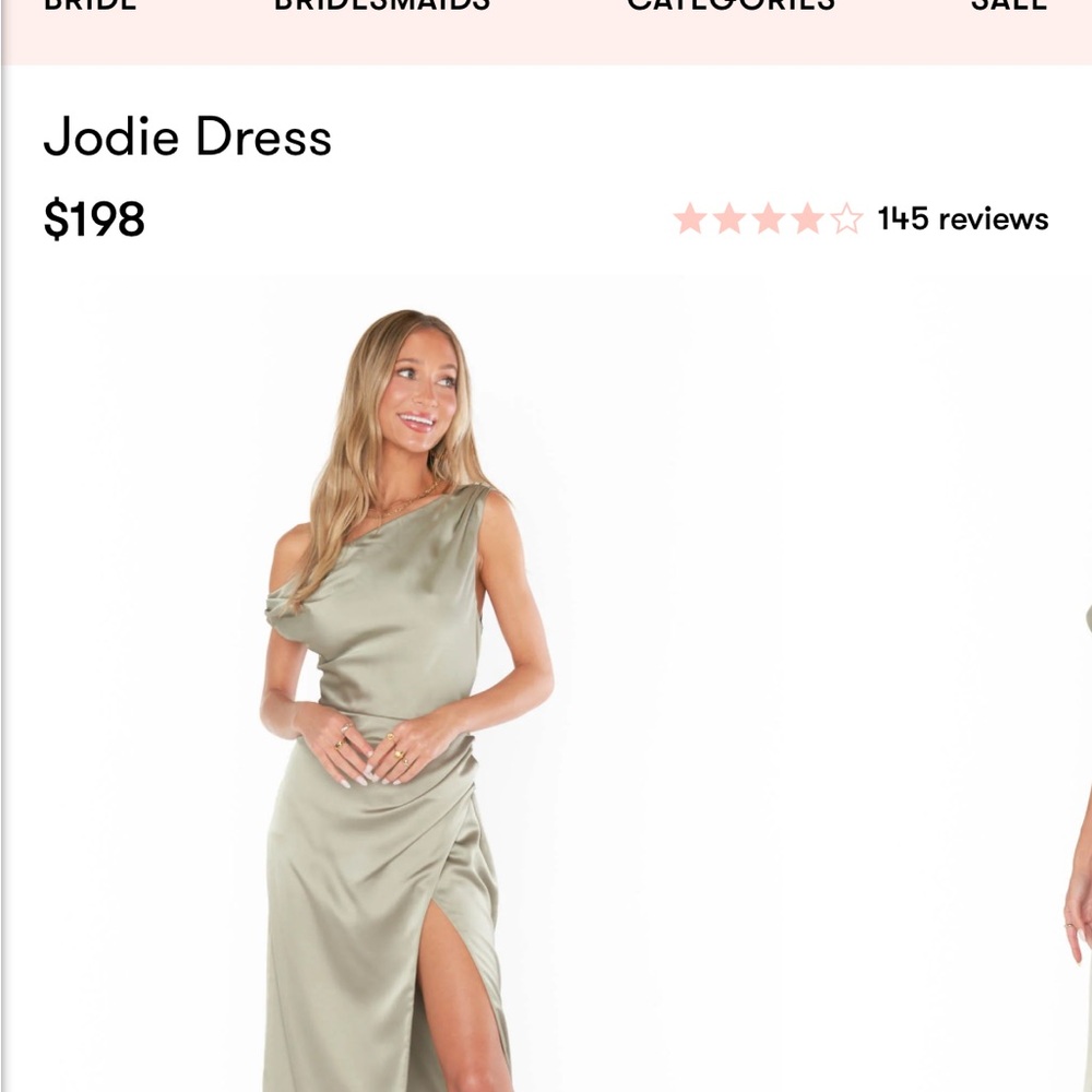 Show Me Your MuMu One-Shoulder Satin Dress in Moss Green (Jodie Dress)